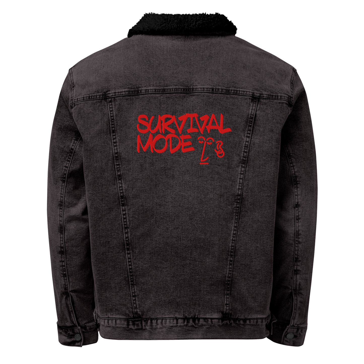 Survival Mode Unisex denim sherpa jacket